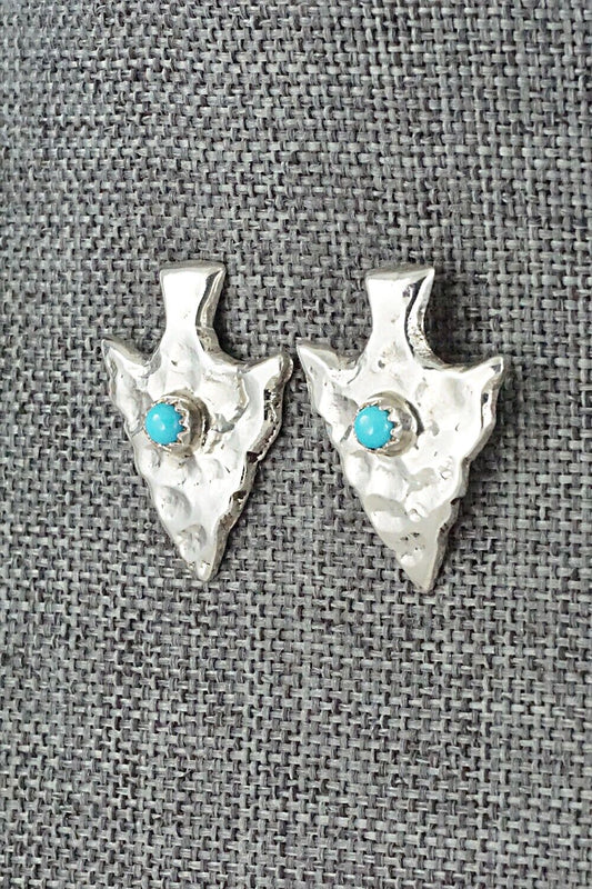Turquoise & Sterling Silver Earrings - Mildred Parkhurst
