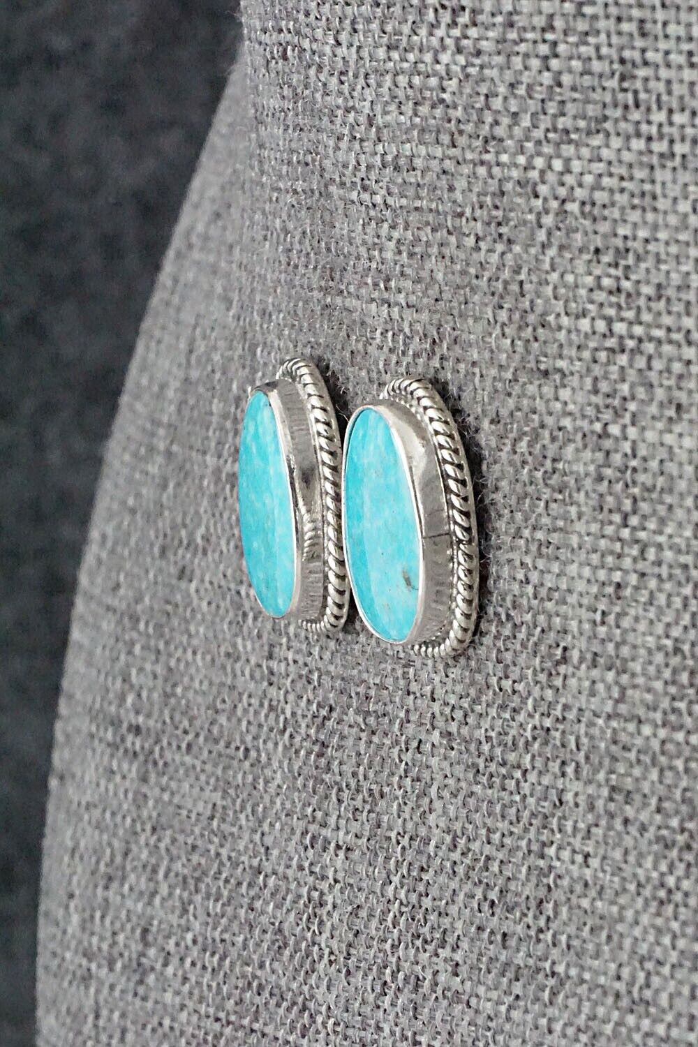 Turquoise & Sterling Silver Earrings - Sharon McCarthy
