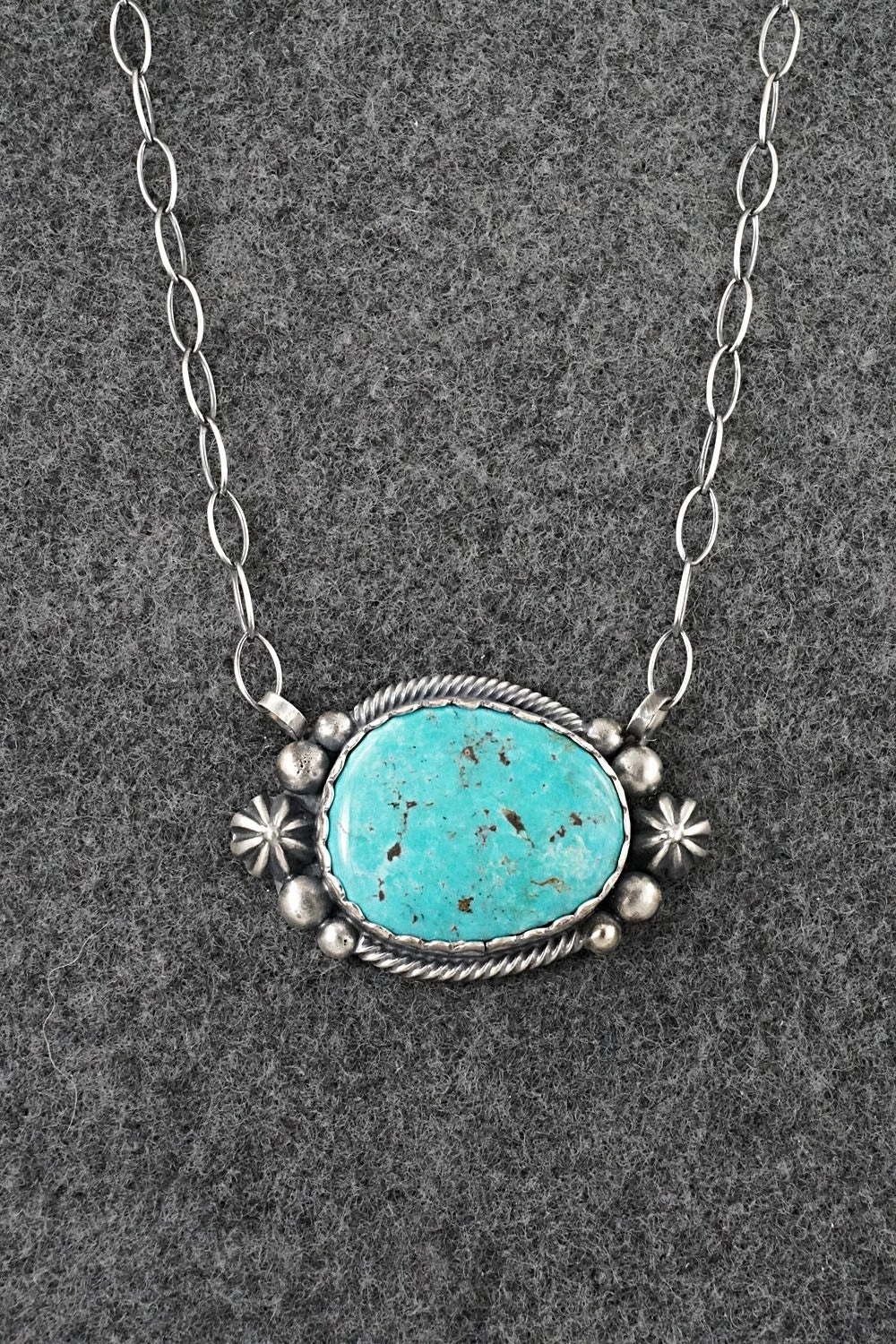 Turquoise & Sterling Silver Necklace - Mark Yazzie