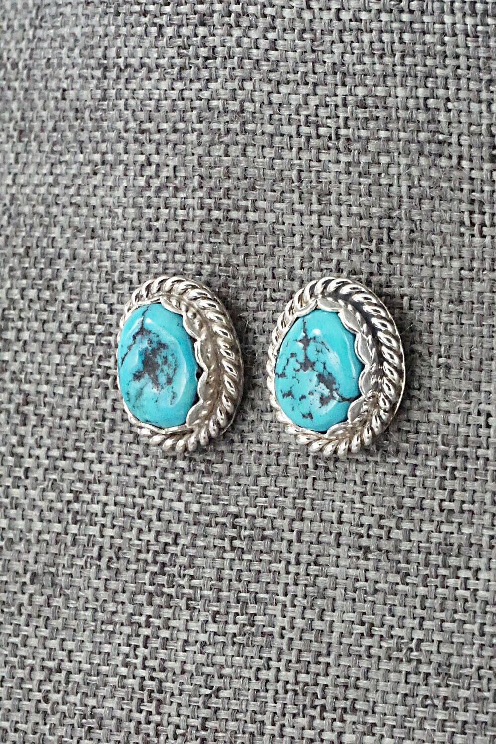 Turquoise & Sterling Silver Earrings -Isabelle John
