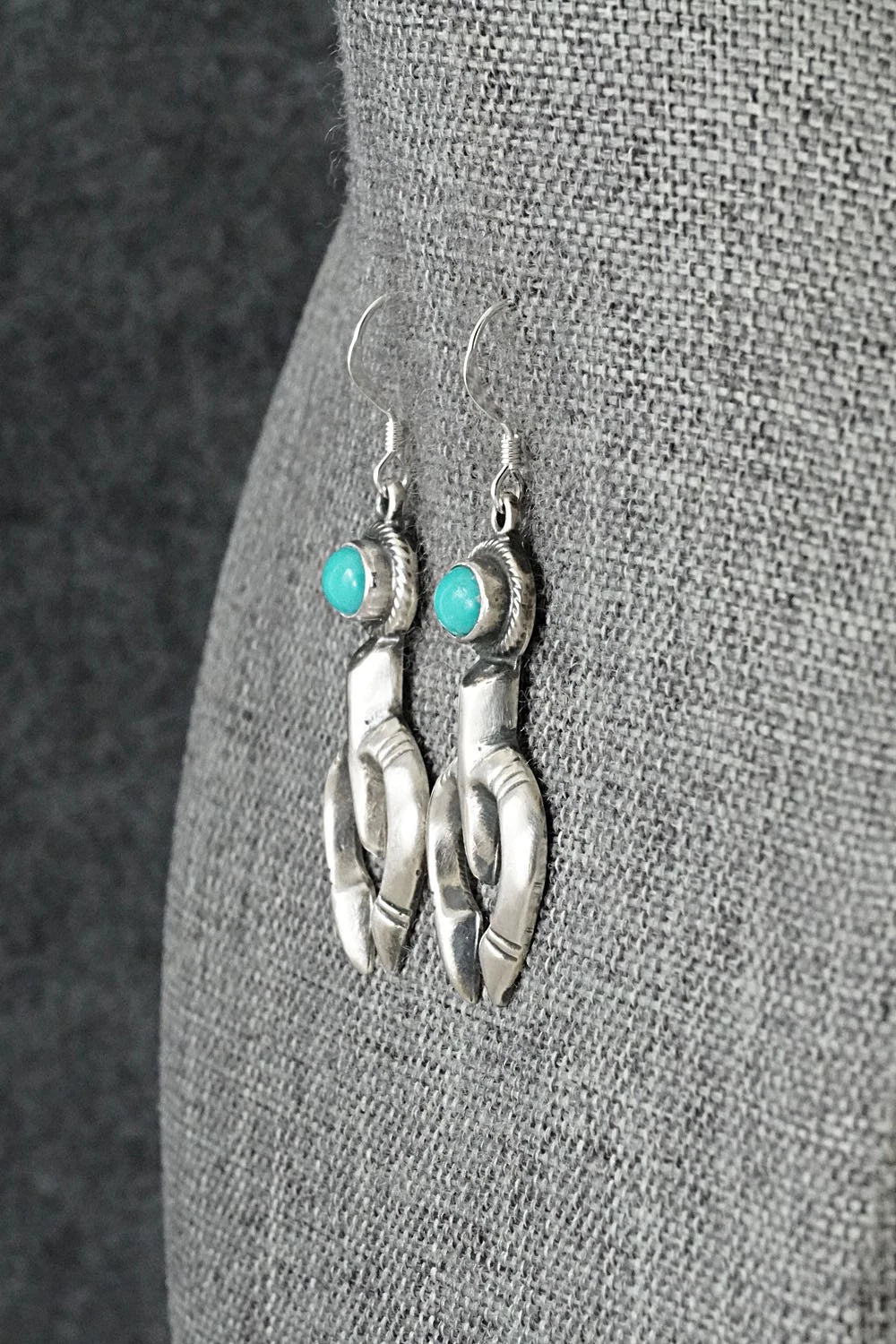 Turquoise & Sterling Silver Earrings - Gary Shorty