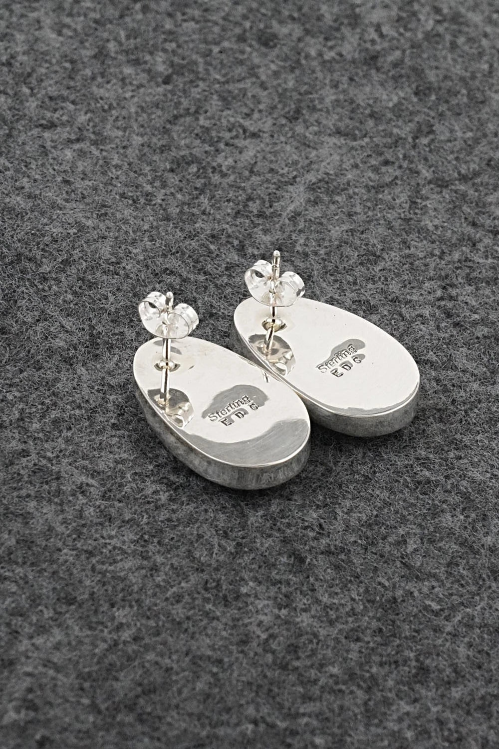 Turquoise & Sterling Silver Earrings - Eugene Gruber