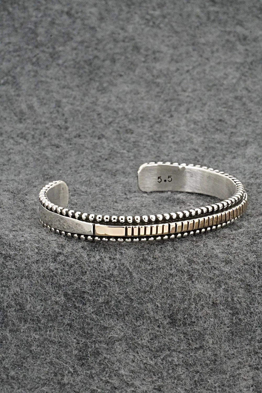 Sterling Silver and 14k Gold Bracelet - Jonathan Nez