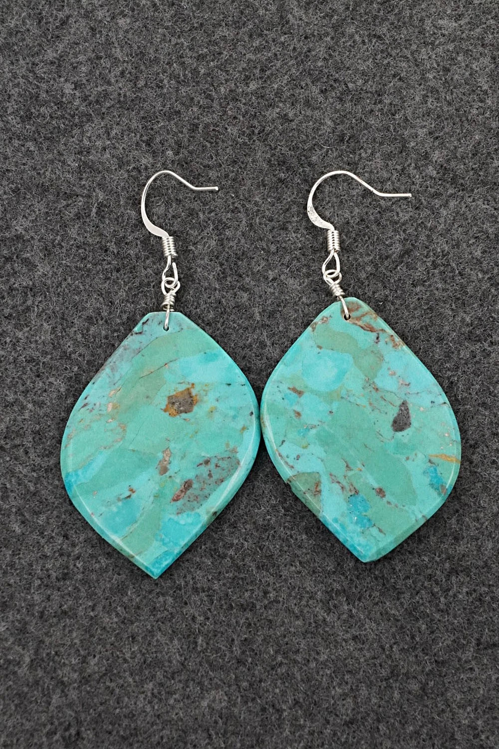 Turquoise & Sterling Silver Earrings - Lupe Lovato