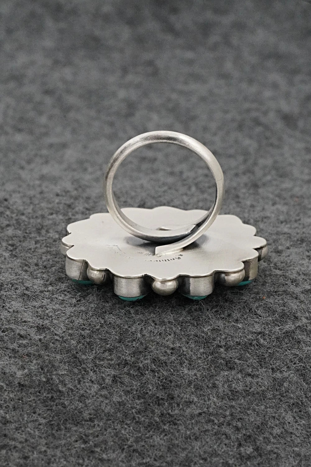 Turquoise & Sterling Silver Ring - Kathleen Livingston - Size Adjustable