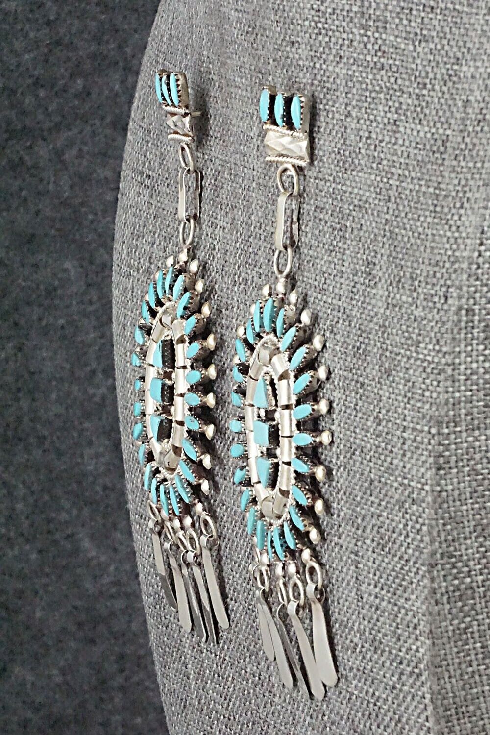 Turquoise & Sterling Silver Earrings - Evonne Hustito