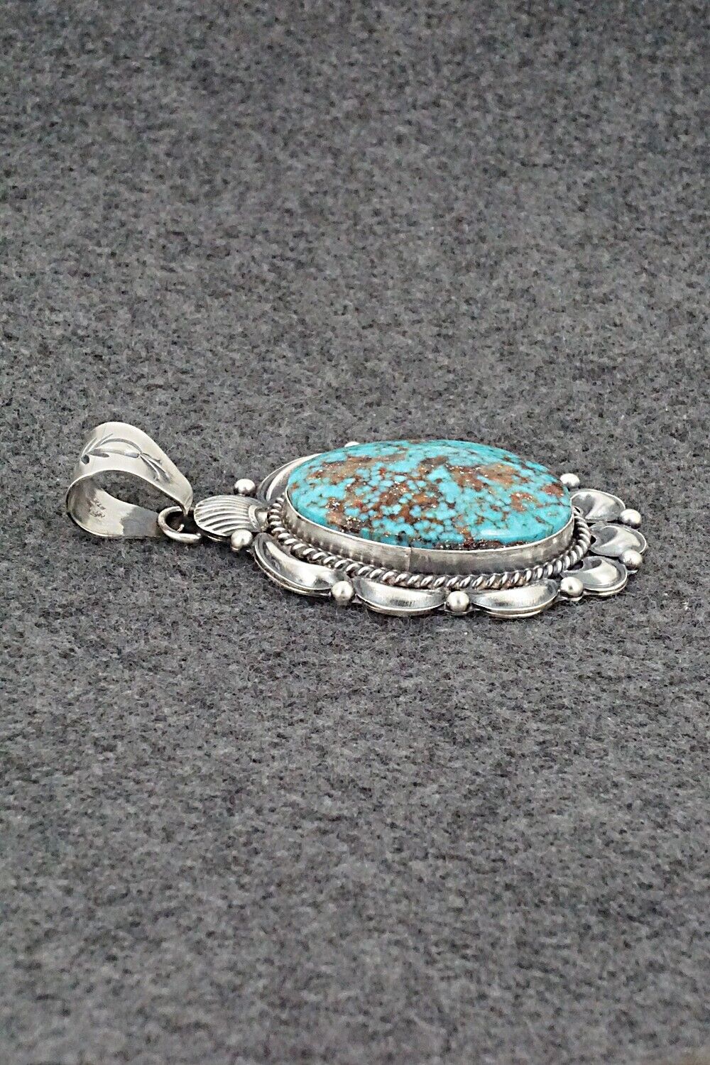 Turquoise & Sterling Silver Pendant - Raymond Delgarito