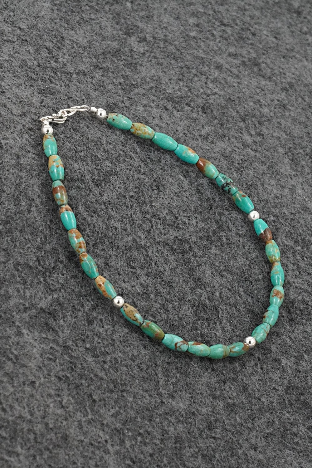Turquoise & Sterling Silver Bracelet - Doreen Jake