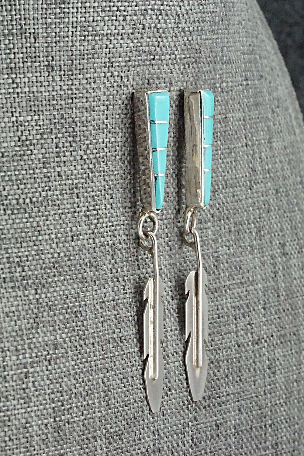 Turquoise & Sterling Silver Earrings - Terrance Panteah & Tammy Johnson