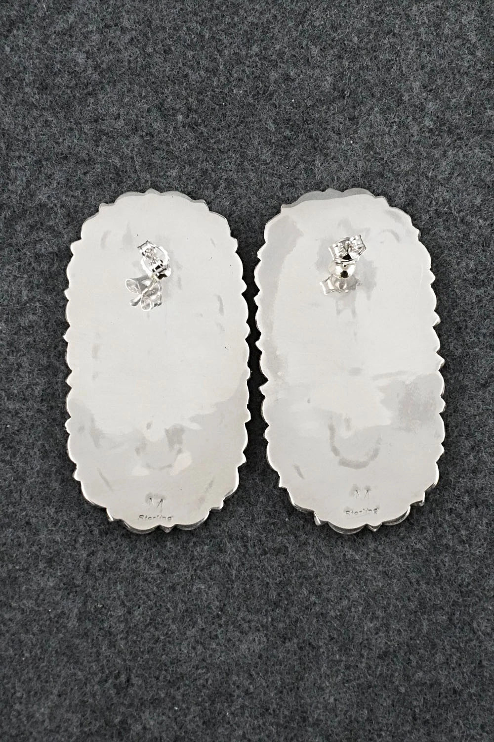 Turquoise & Sterling Silver Earrings - Gerald Mitchell