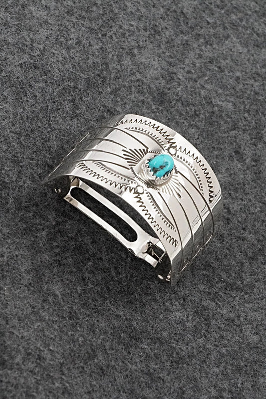 Turquoise & Sterling Silver Hair Barrette - Jolene Begay