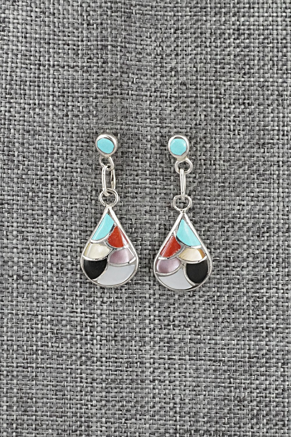 Multi-Stone & Sterling Silver Earrings - Orena Leekya