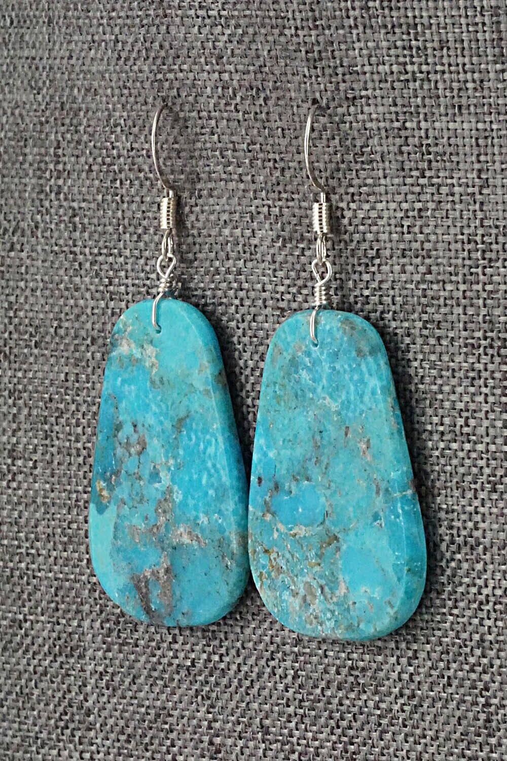 Turquoise & Sterling Silver Earrings - Lupe Lovato