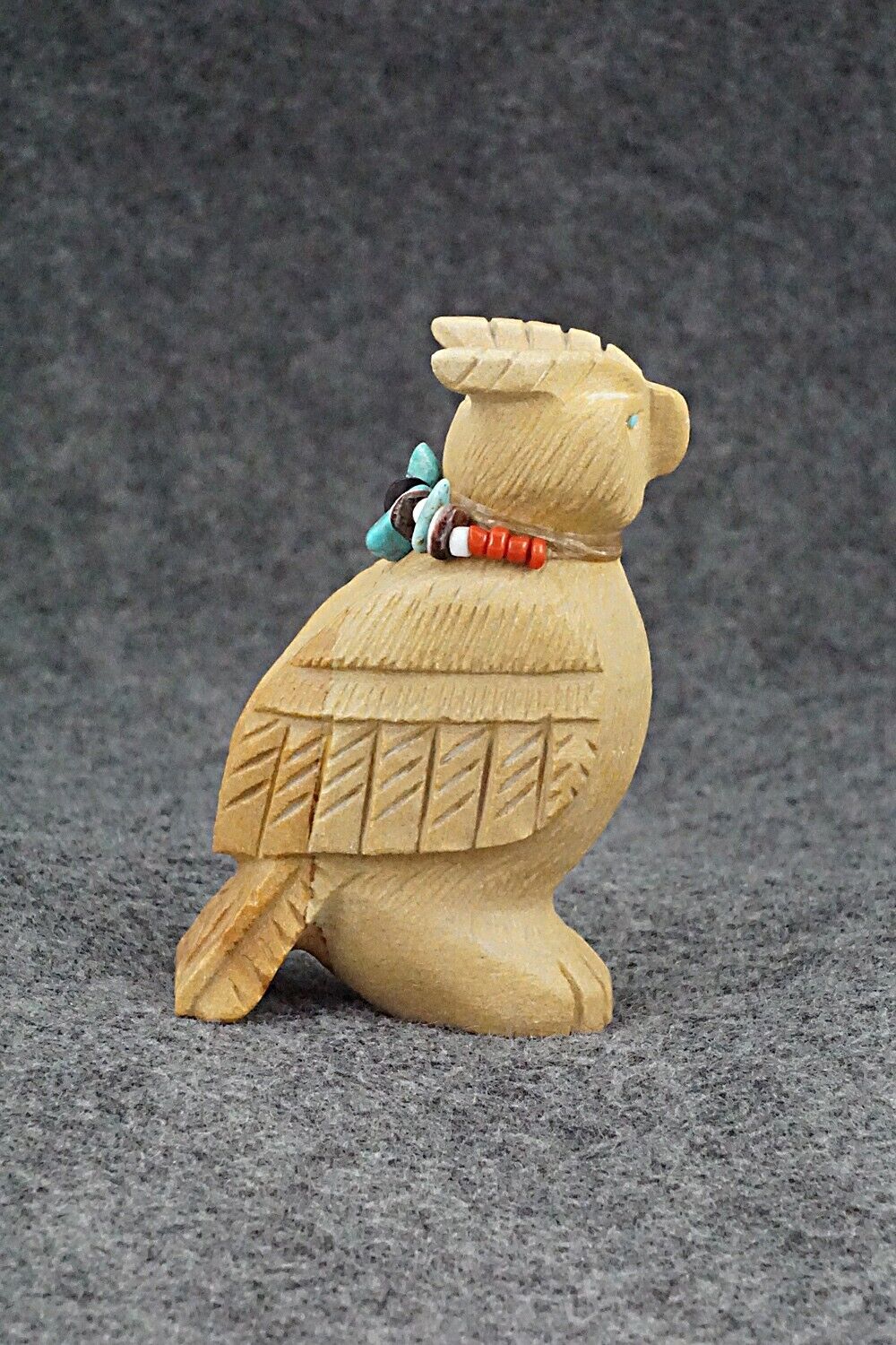 Horned Owl Zuni Fetish Carving - Douglas Martza