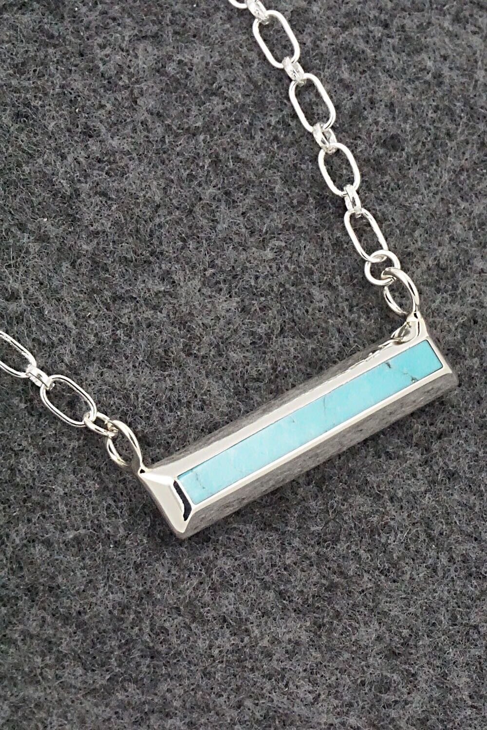 Turquoise & Sterling Silver Necklace - Troy Natachu
