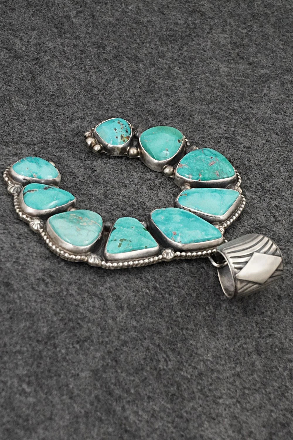 Turquoise & Sterling Silver Pendant - Kathleen Livingston