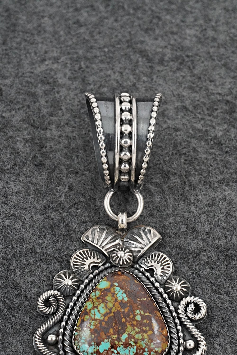 Turquoise & Sterling Silver Pendant - Braxton Parkett