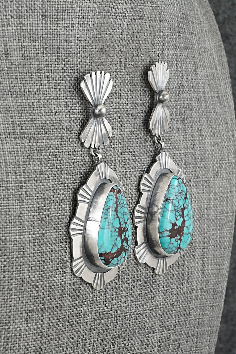Turquoise & Sterling Silver Earrings - Mark Yazzie