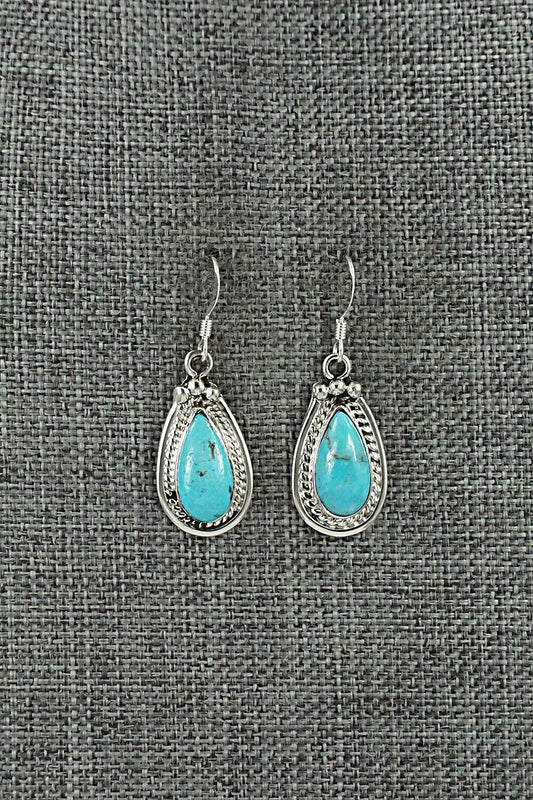 Turquoise & Sterling Silver Earrings - Verley Betone