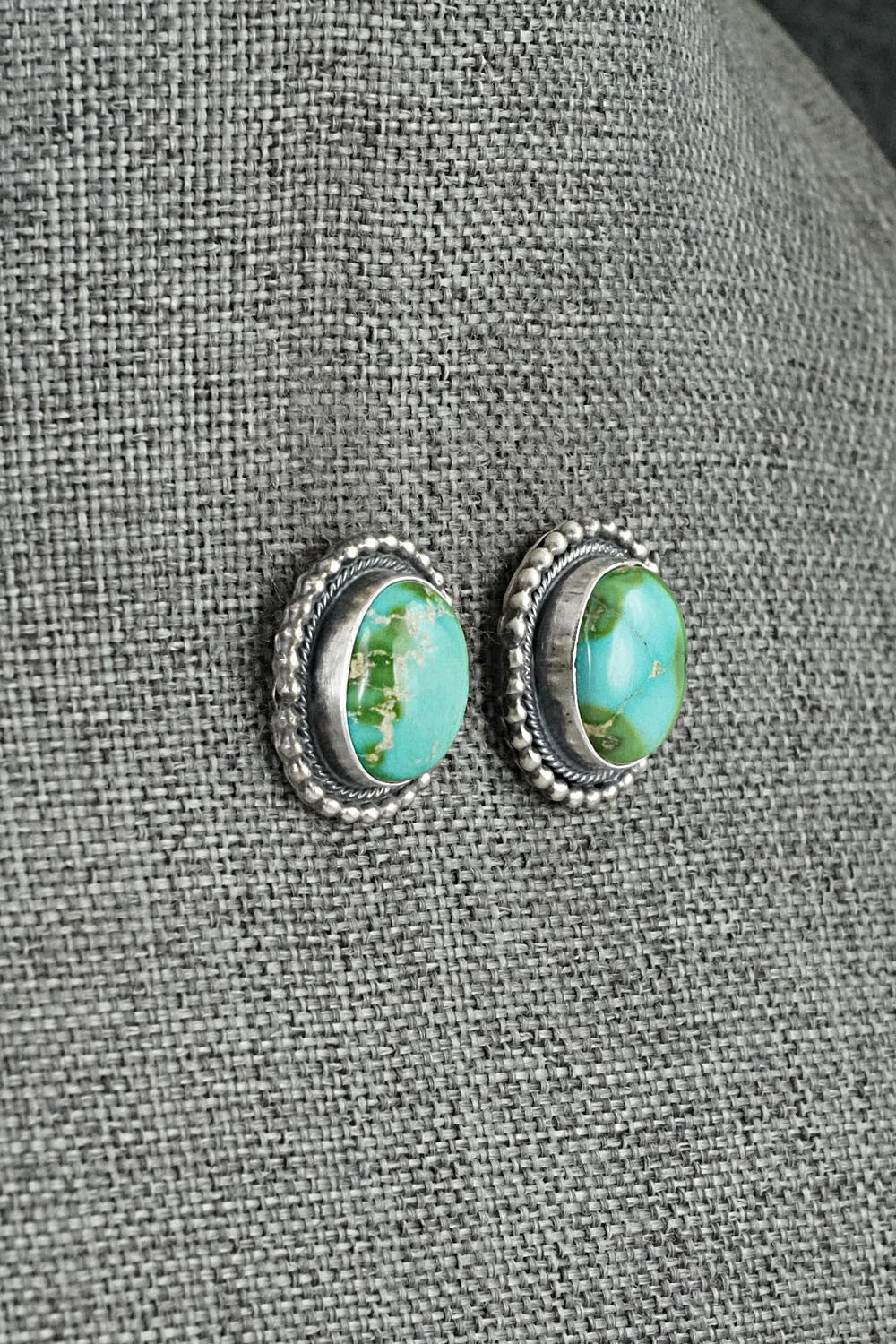 Turquoise & Sterling Silver Necklace and Earrings Set - Darrin Livingston