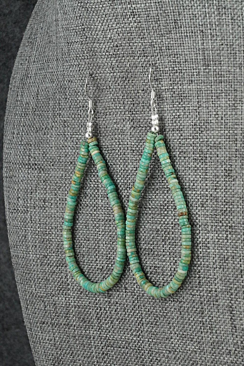 Turquoise & Sterling Silver Earrings - Doreen Jake