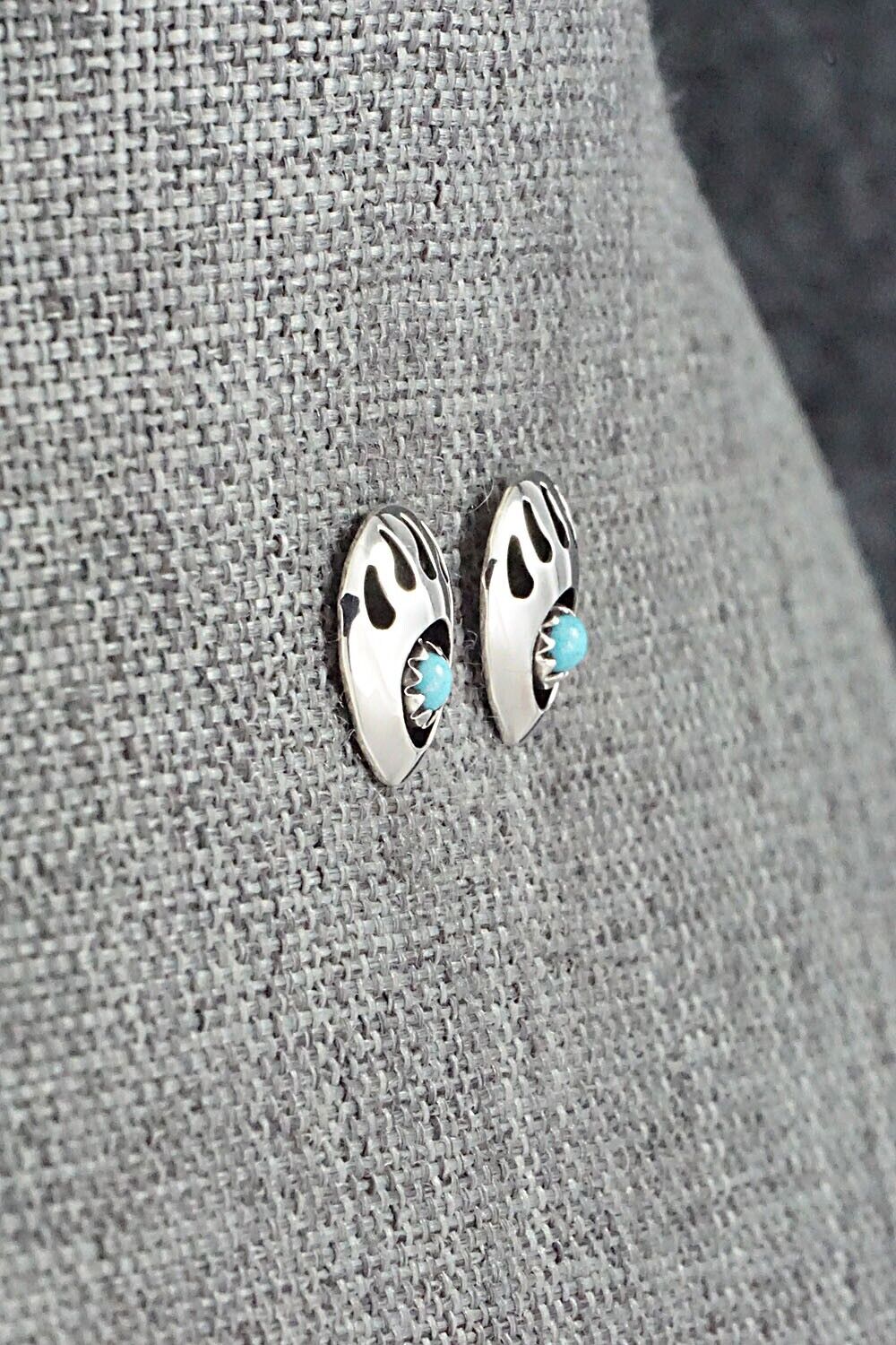 Turquoise & Sterling Silver Earrings - Leta Parker
