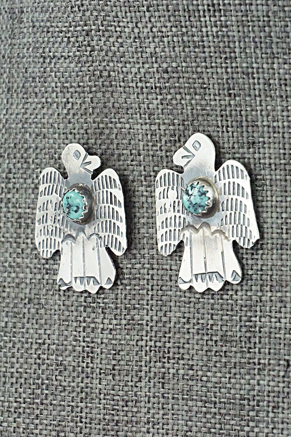 Turquoise & Sterling Silver Earrings - Gabrielle Yazzie