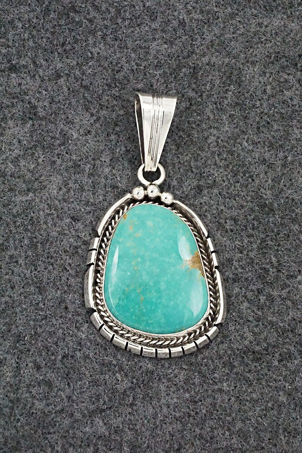 Turquoise & Sterling Silver Pendant - Samuel Yellowhair