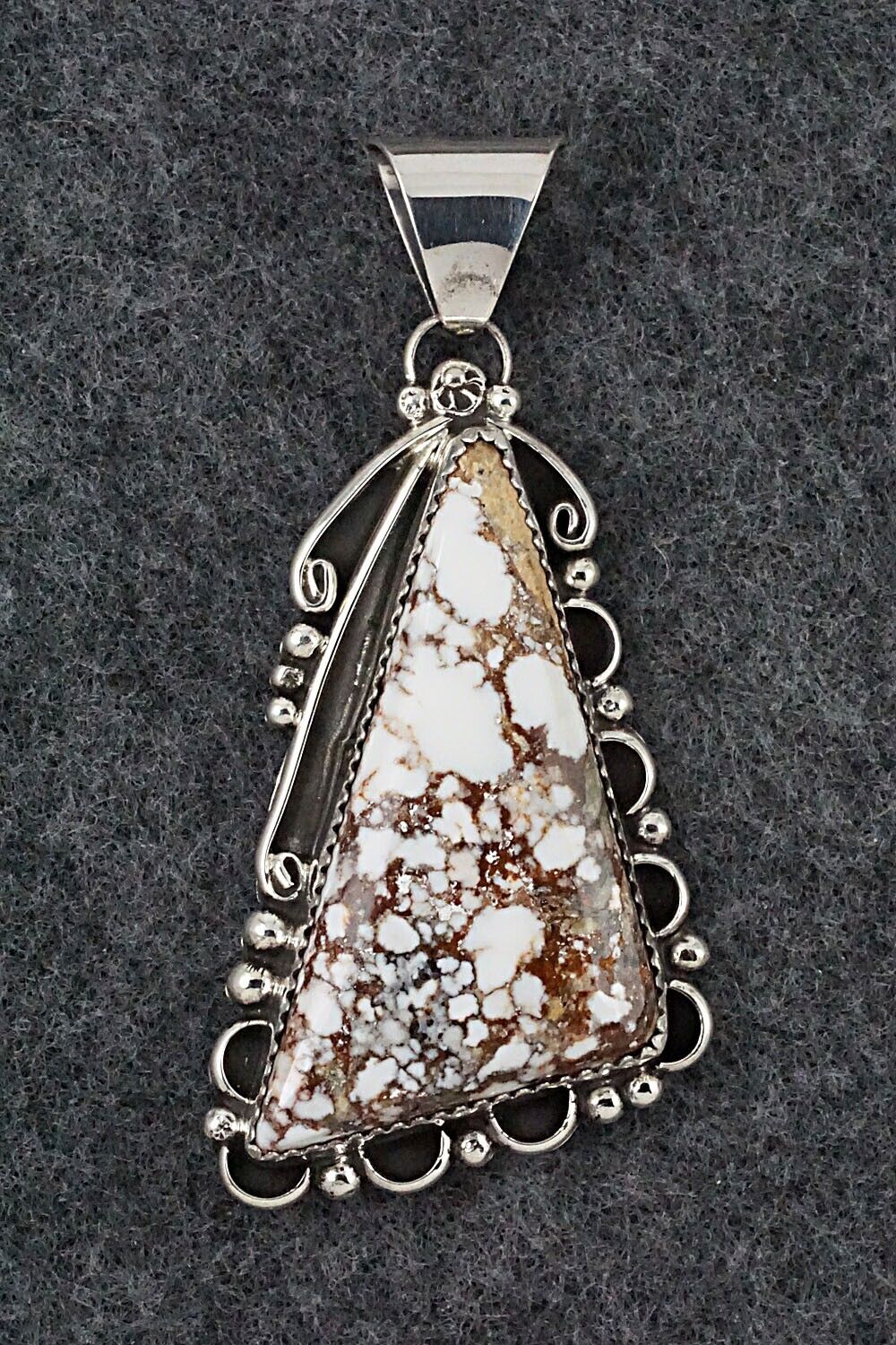 Wild Horse & Sterling Silver Pendant - Freda Martinez