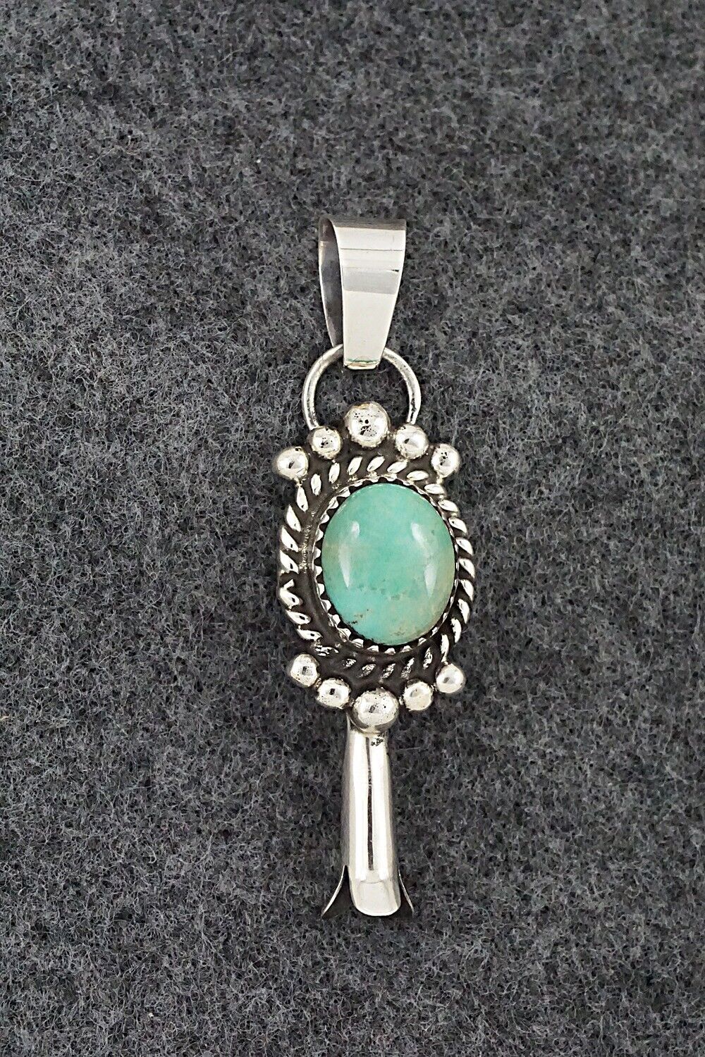 Turquoise and Sterling Silver Pendant - Vernon Johnson