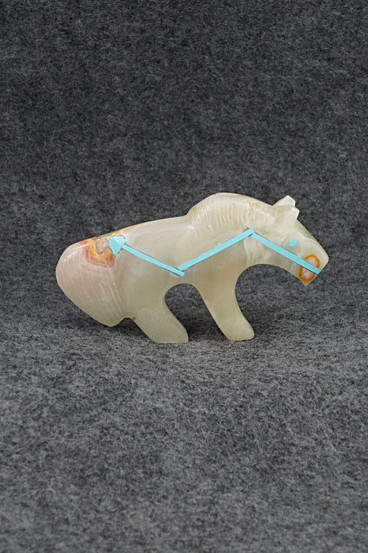 Horse Zuni Fetish Carving - Kenric Laiwakete