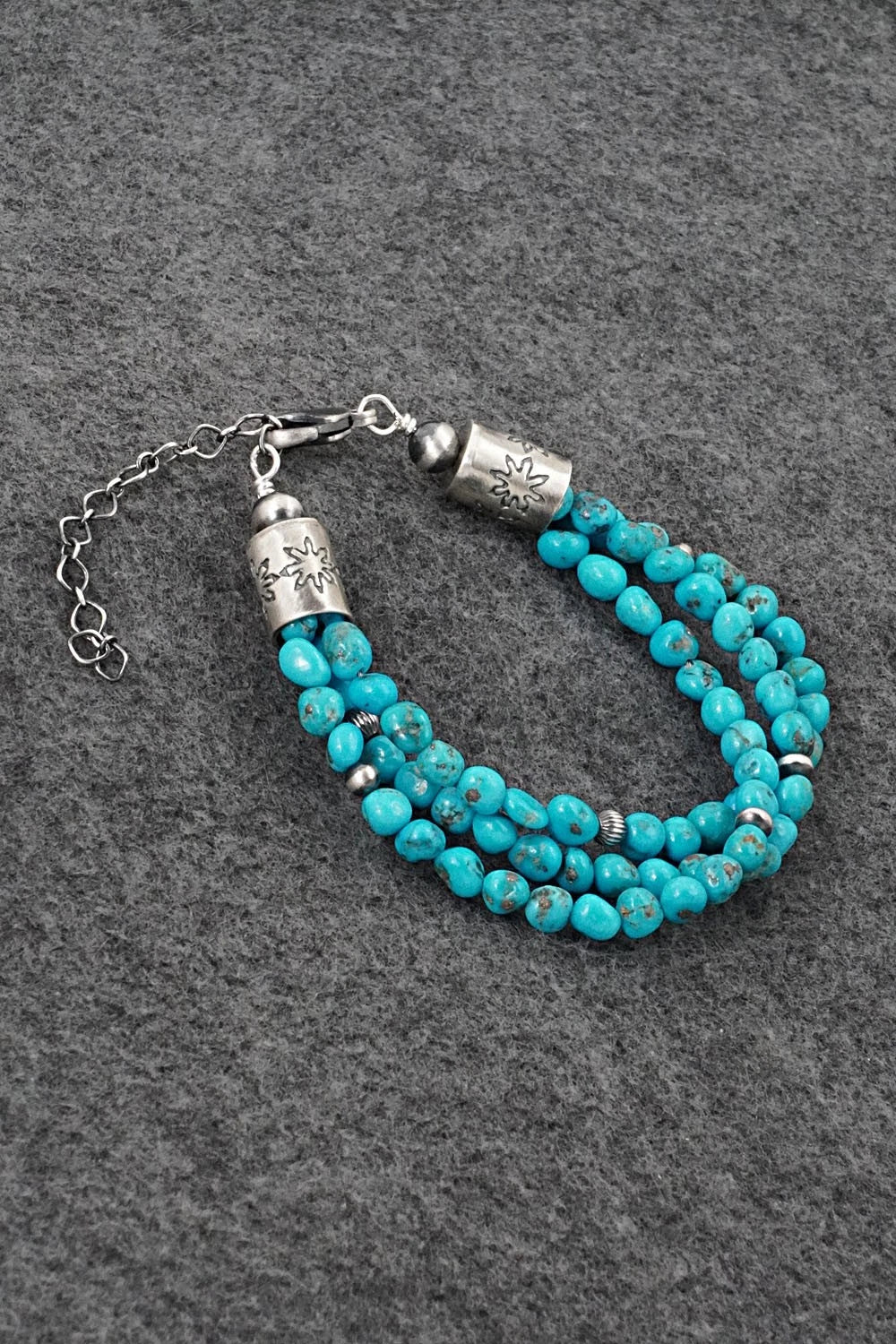 Turquoise & Sterling Silver Bracelet - Theresa Skeets