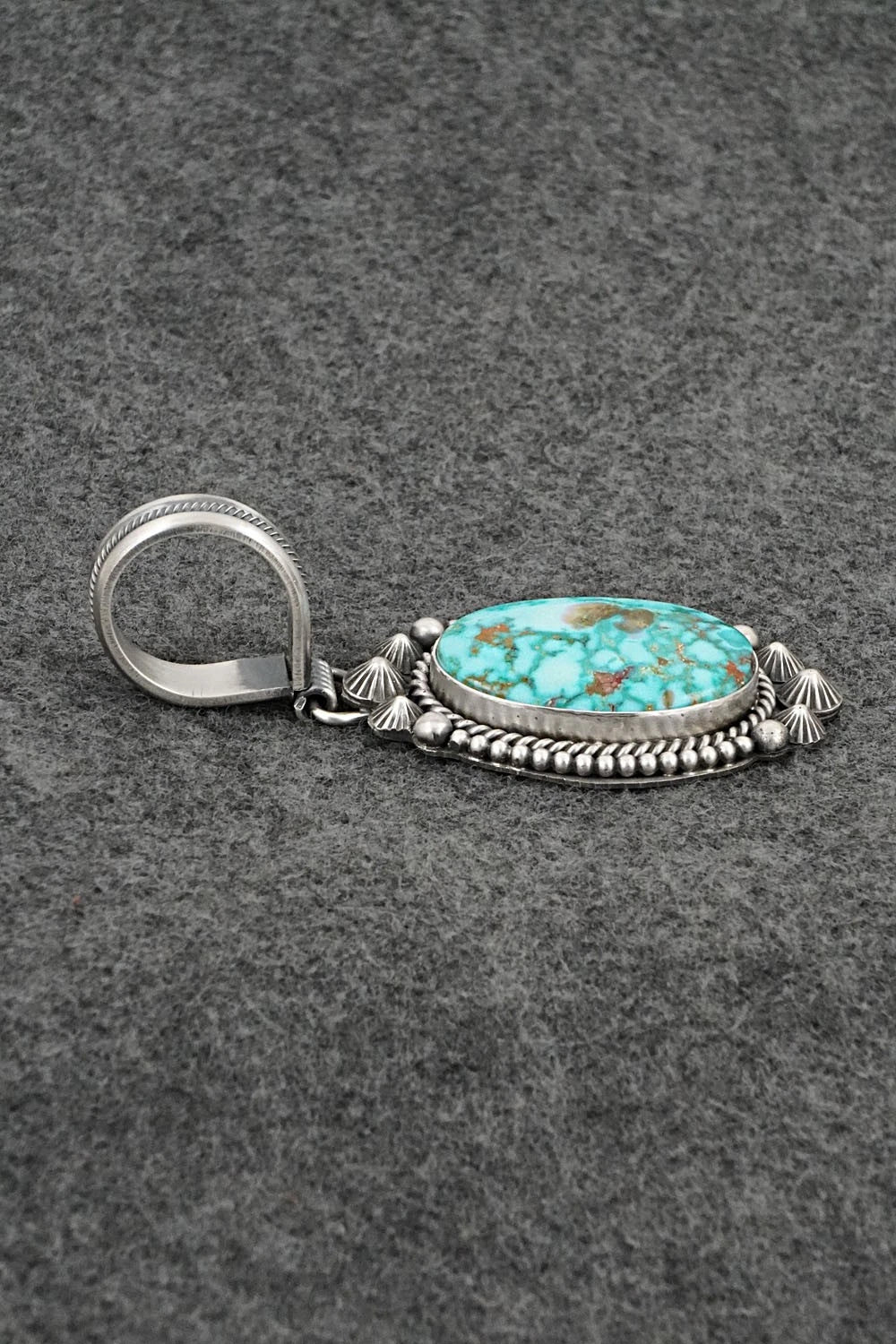 Turquoise & Sterling Silver Pendant - Michael Calladitto