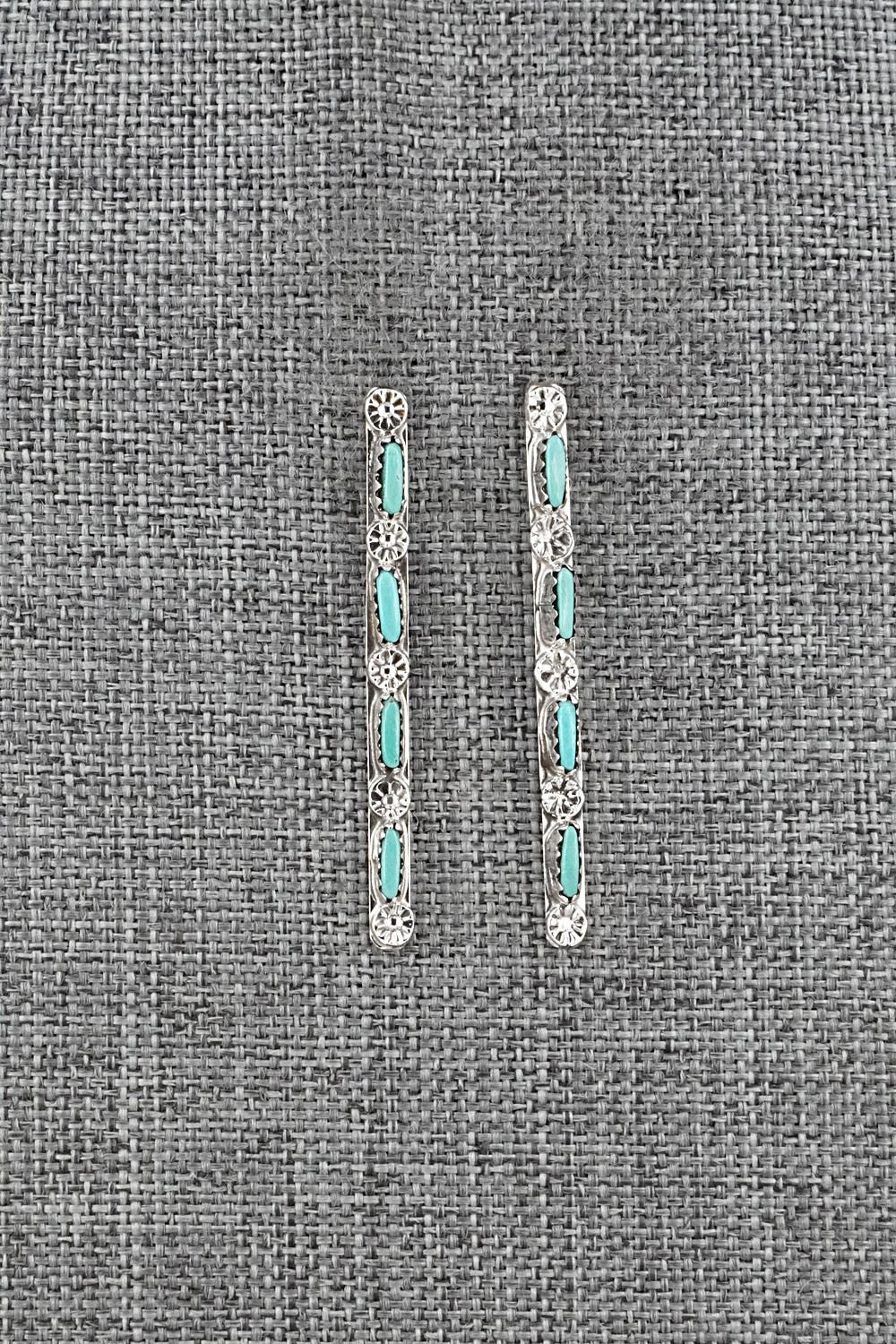 Turquoise & Sterling Silver Earrings - Murray Hannaweeka