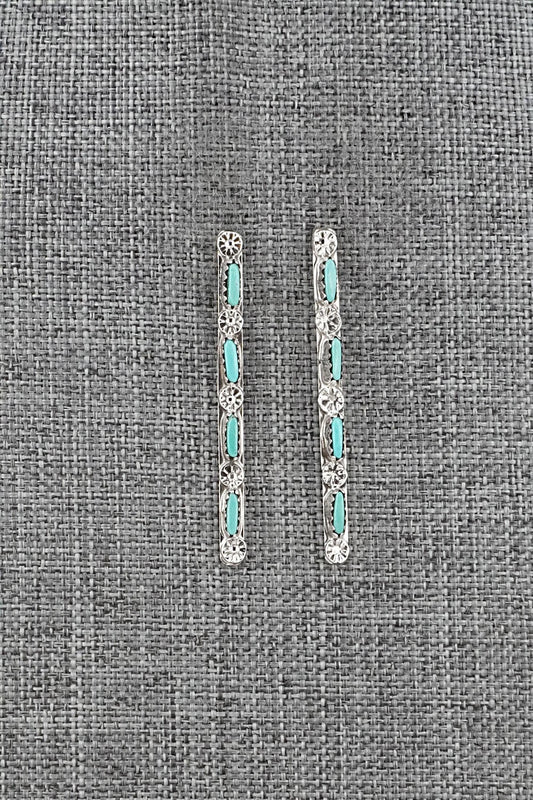 Turquoise & Sterling Silver Earrings - Murray Hannaweeka