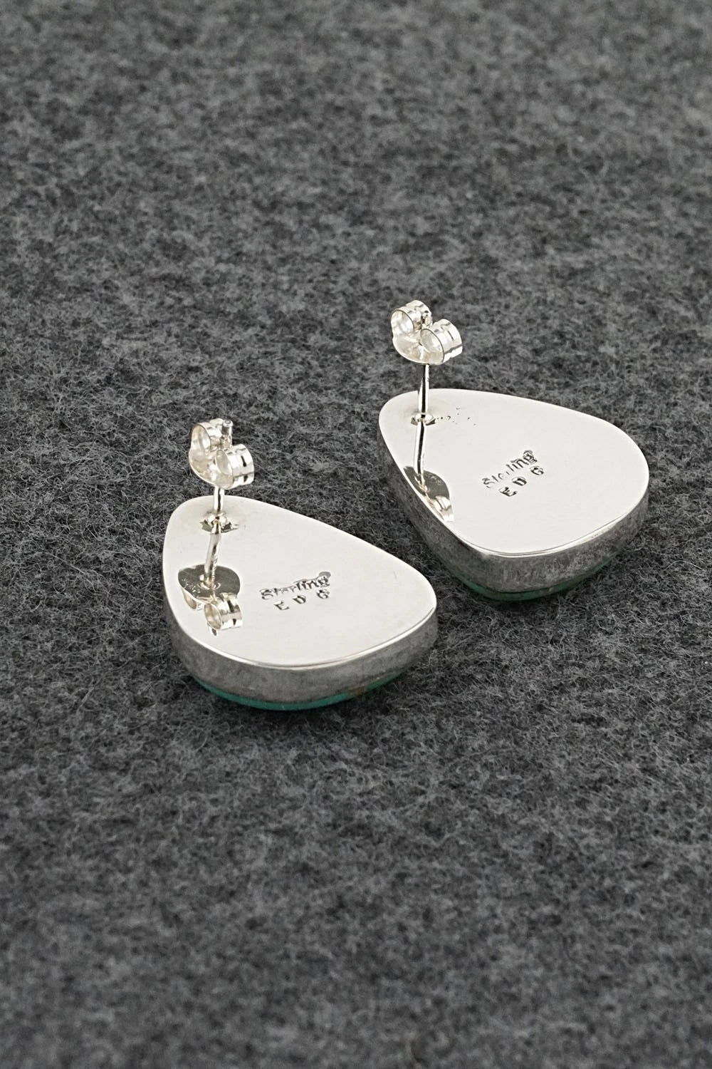 Turquoise & Sterling Silver Earrings - Eugene Gruber
