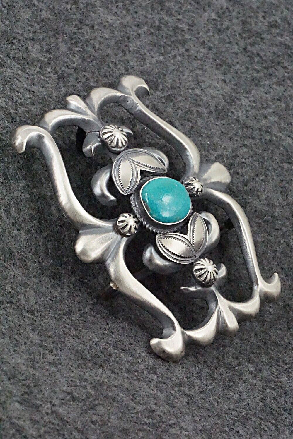Turquoise & Sterling Silver Belt Buckle - Henry Morgan