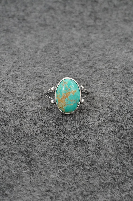 Turquoise and Sterling Silver Ring - Jerryson Henio - Size 6.75
