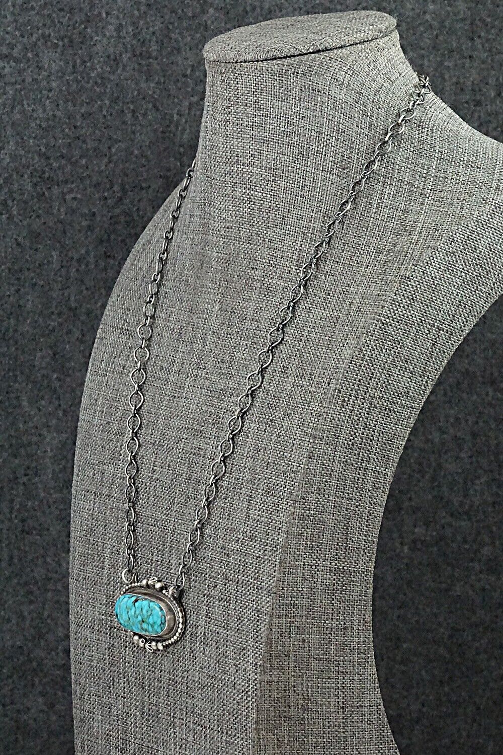 Turquoise & Sterling Silver Necklace - Randy Billy