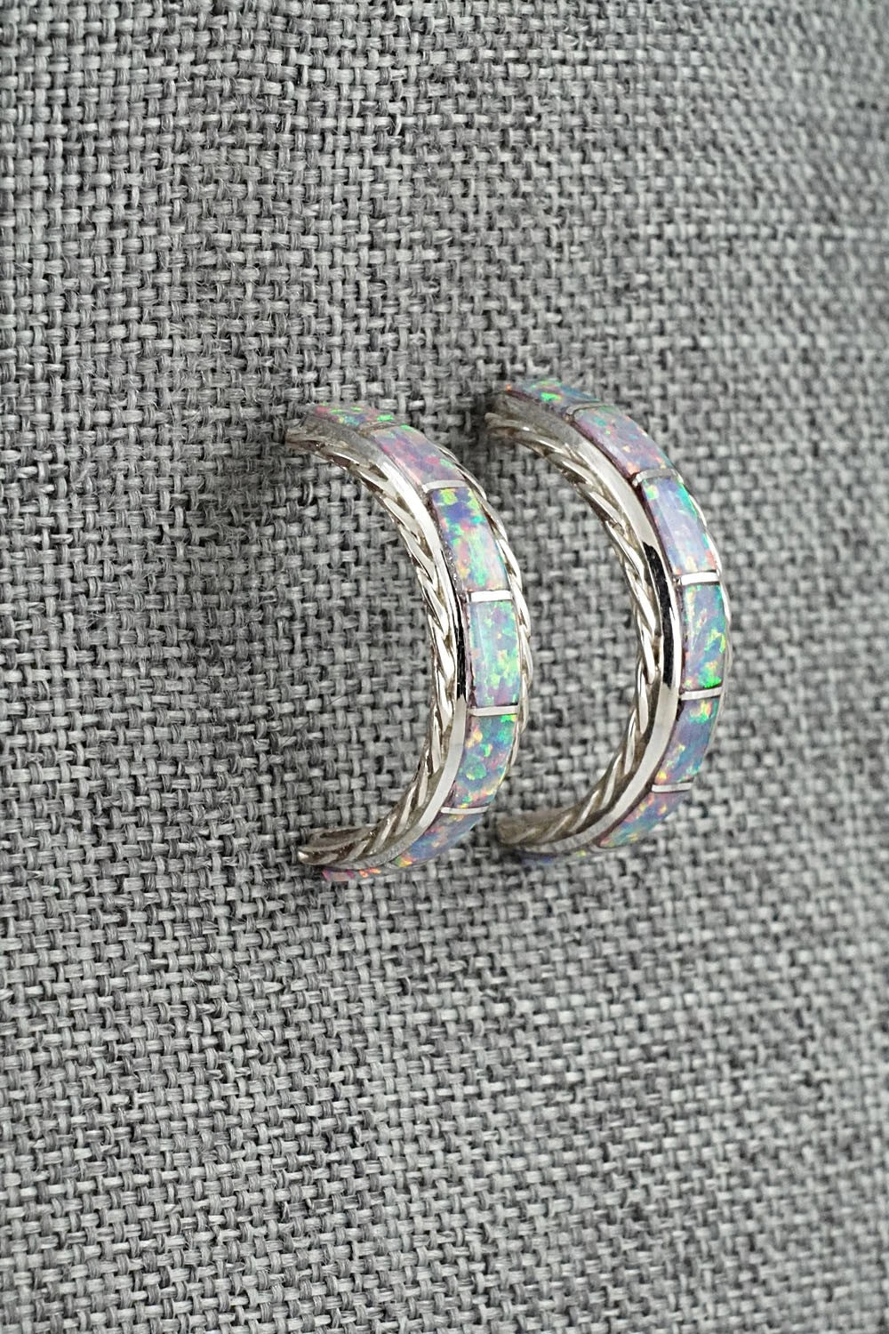 Opalite & Sterling Silver Earrings - Malcolm Chavez