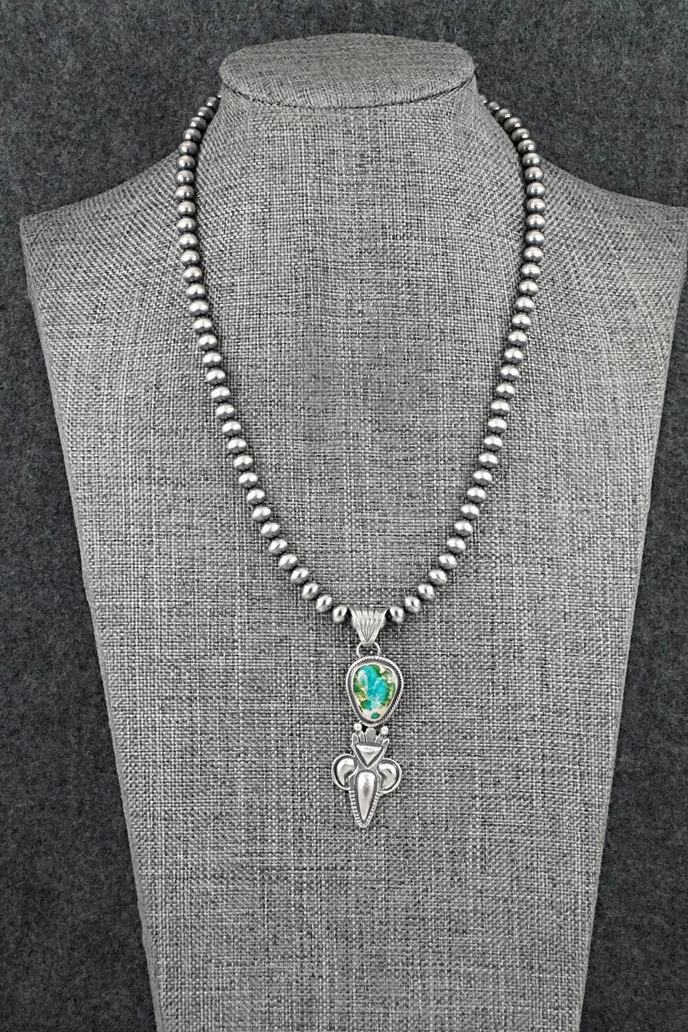 Turquoise & Sterling Silver Necklace - Gary Shorty