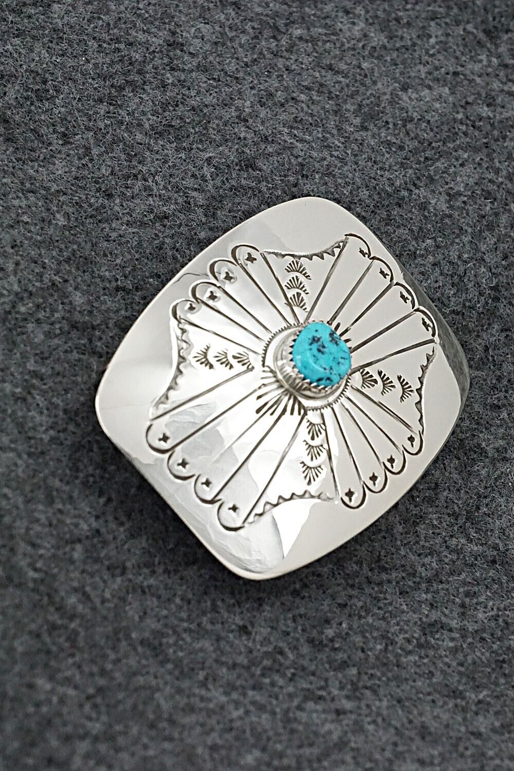 Turquoise & Sterling Silver Belt Buckle - Jolene Begay