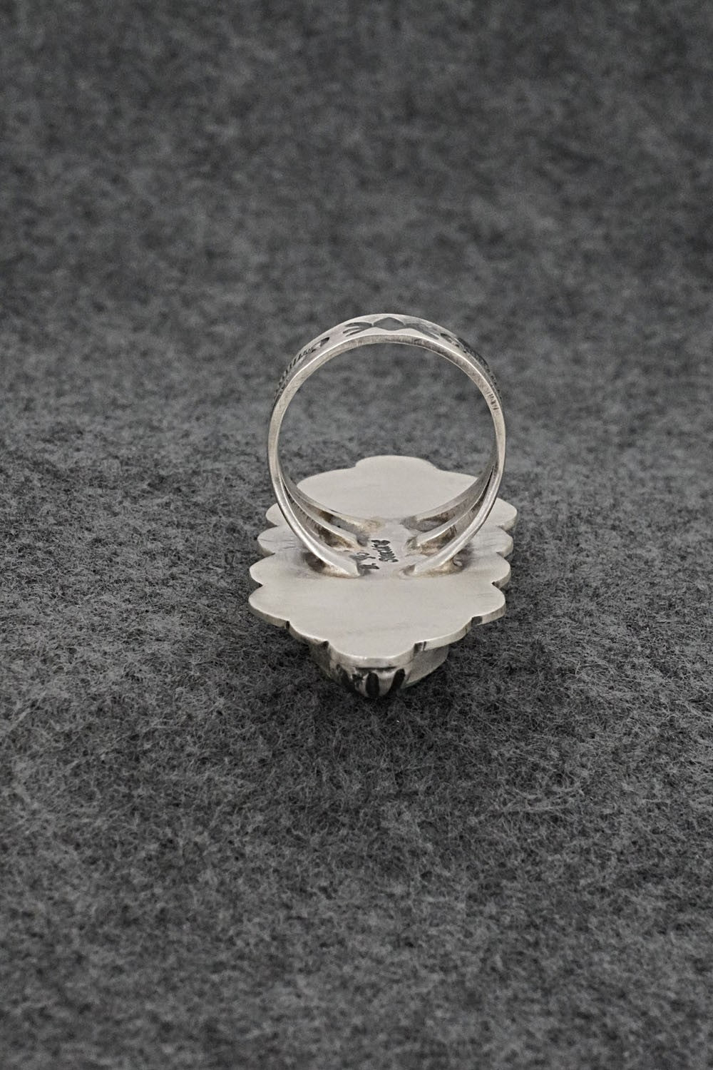 Turquoise & Sterling Silver Ring - Bobby Johnson - Size 8.5