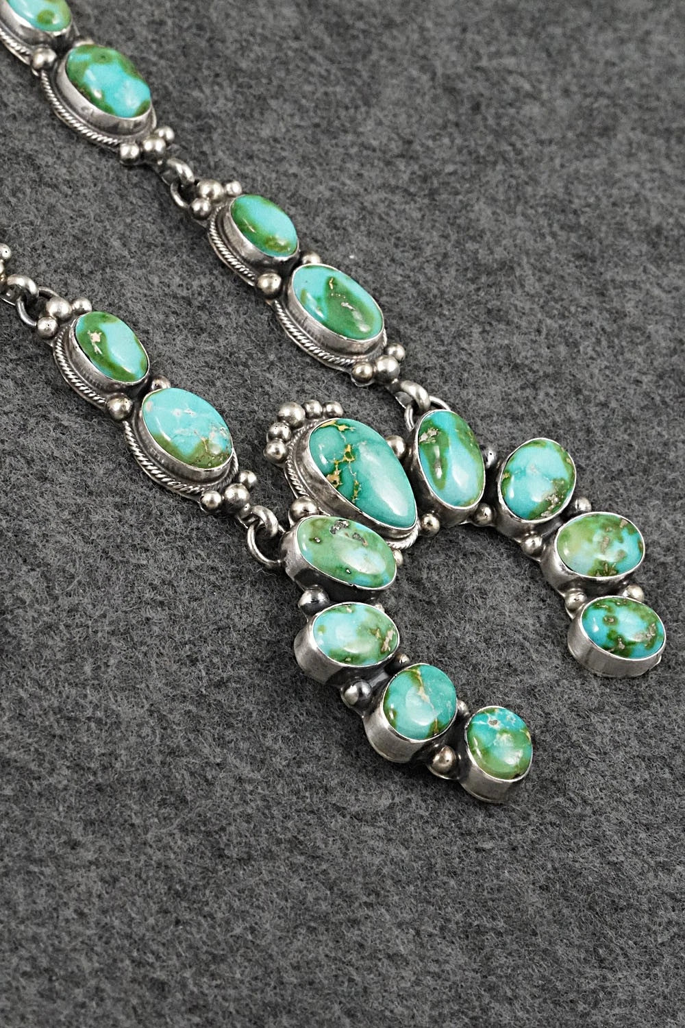 Turquoise & Sterling Silver Squash Blossom Set - Kathleen Livingston