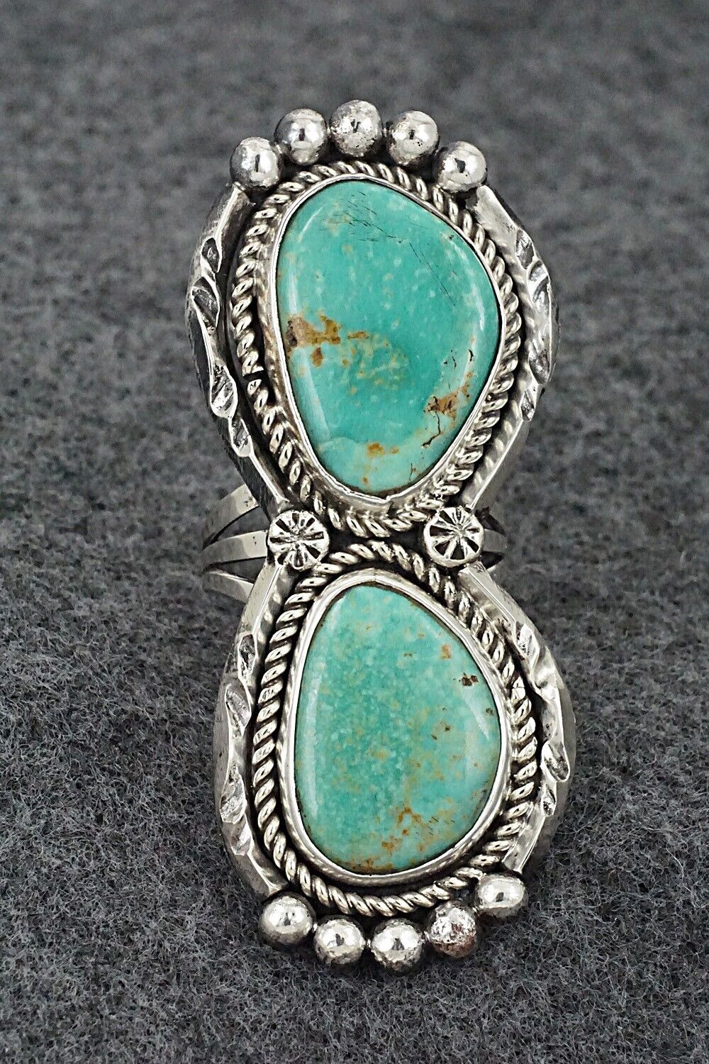 Turquoise & Sterling Silver Ring - Mike Platero - Size 9.25