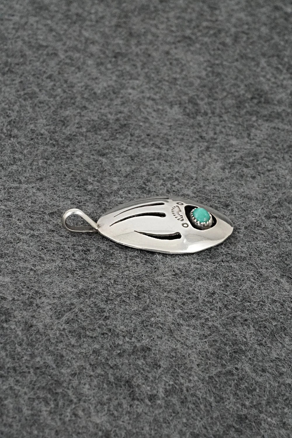 Turquoise & Sterling Silver Pendant - Ervin Begay