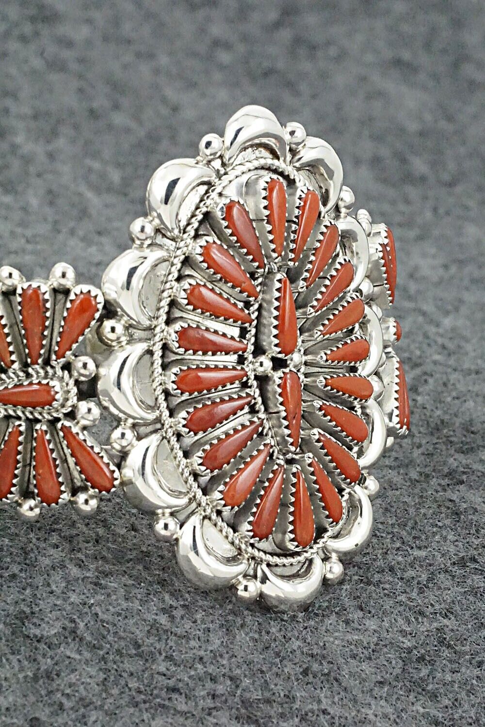 Coral & Sterling Silver Bracelet - Kyle Wilson