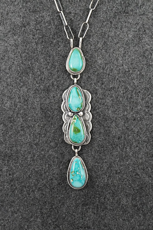 Turquoise & Sterling Silver Necklace - Bobby Johnson