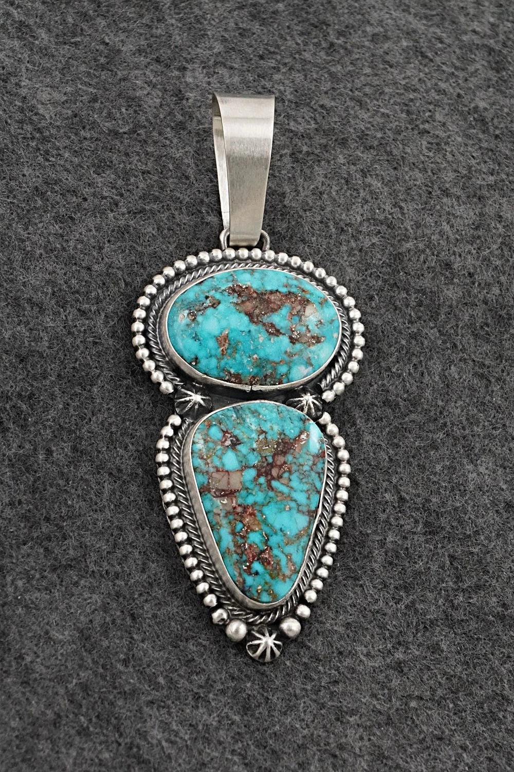 Turquoise & Sterling Silver Pendant - Darrin Livingston