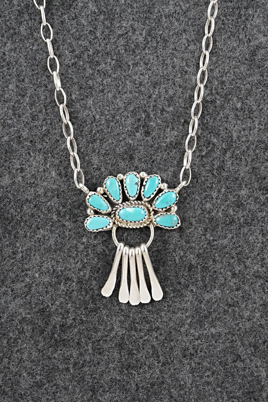 Turquoise & Sterling Silver Necklace - Justina Wilson